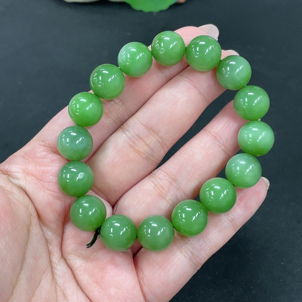 Hetian Jade Bracelet, Approx. 12mm, Total Weight About 43.6g