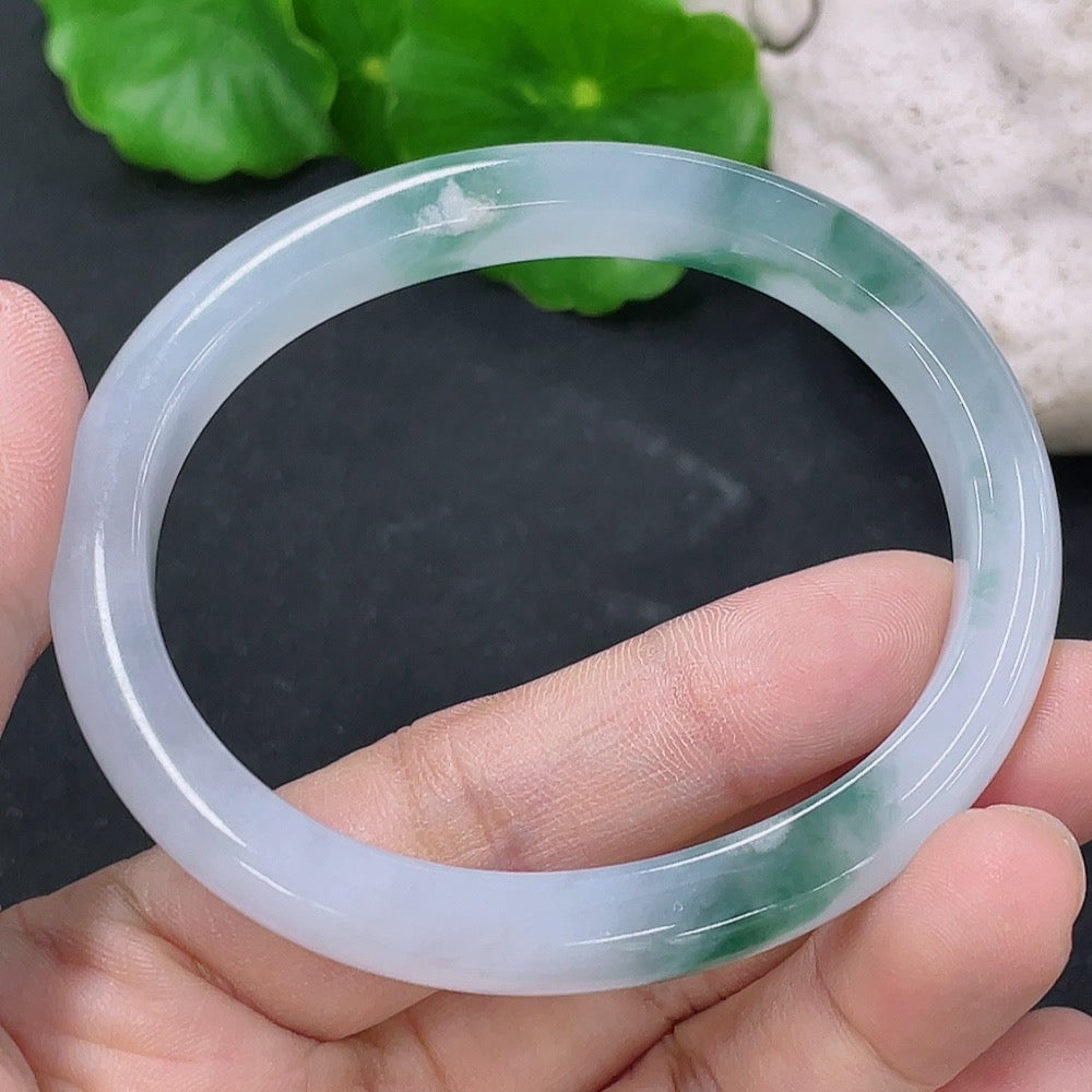 Jadeite Concubine Bracelet Containing Other Mineral Components