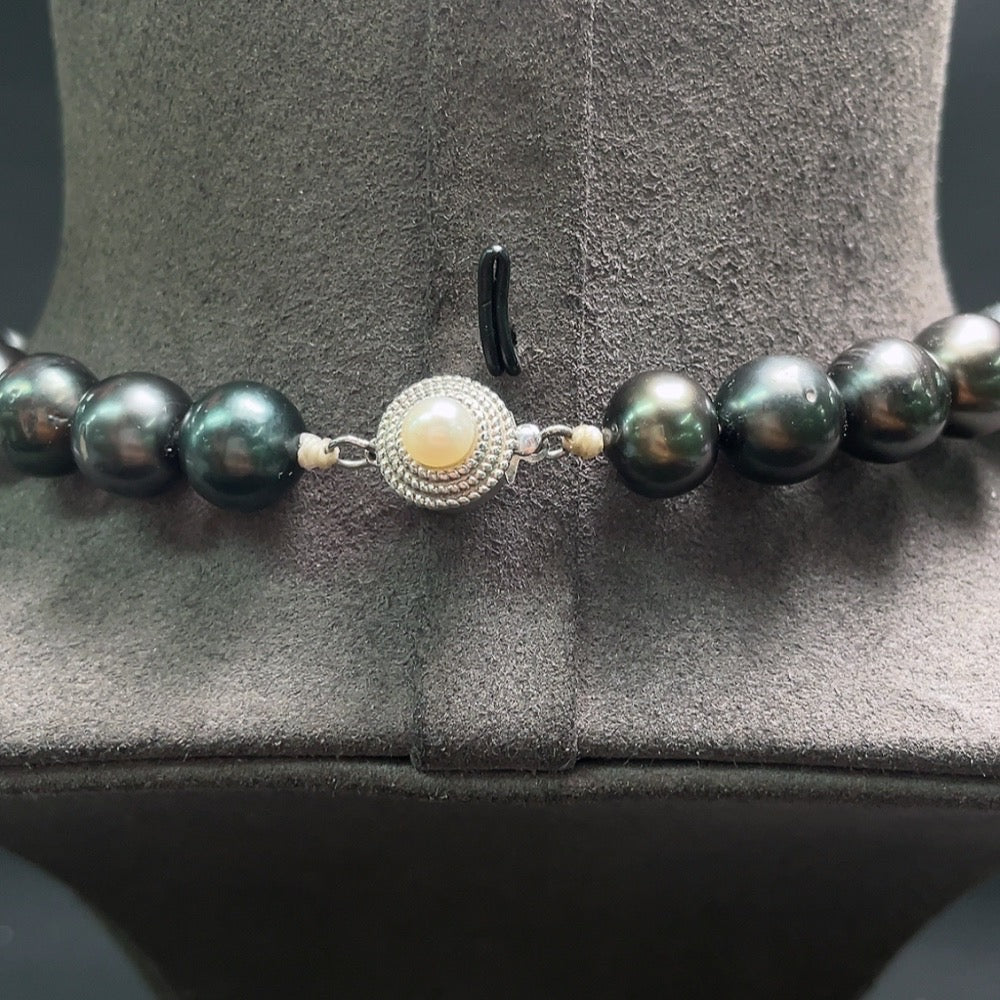 Seawater Pearl Necklace Total Weight Approx. 78.34g Size 10.6-12.4mm Non-Gold Setting with White Pearls