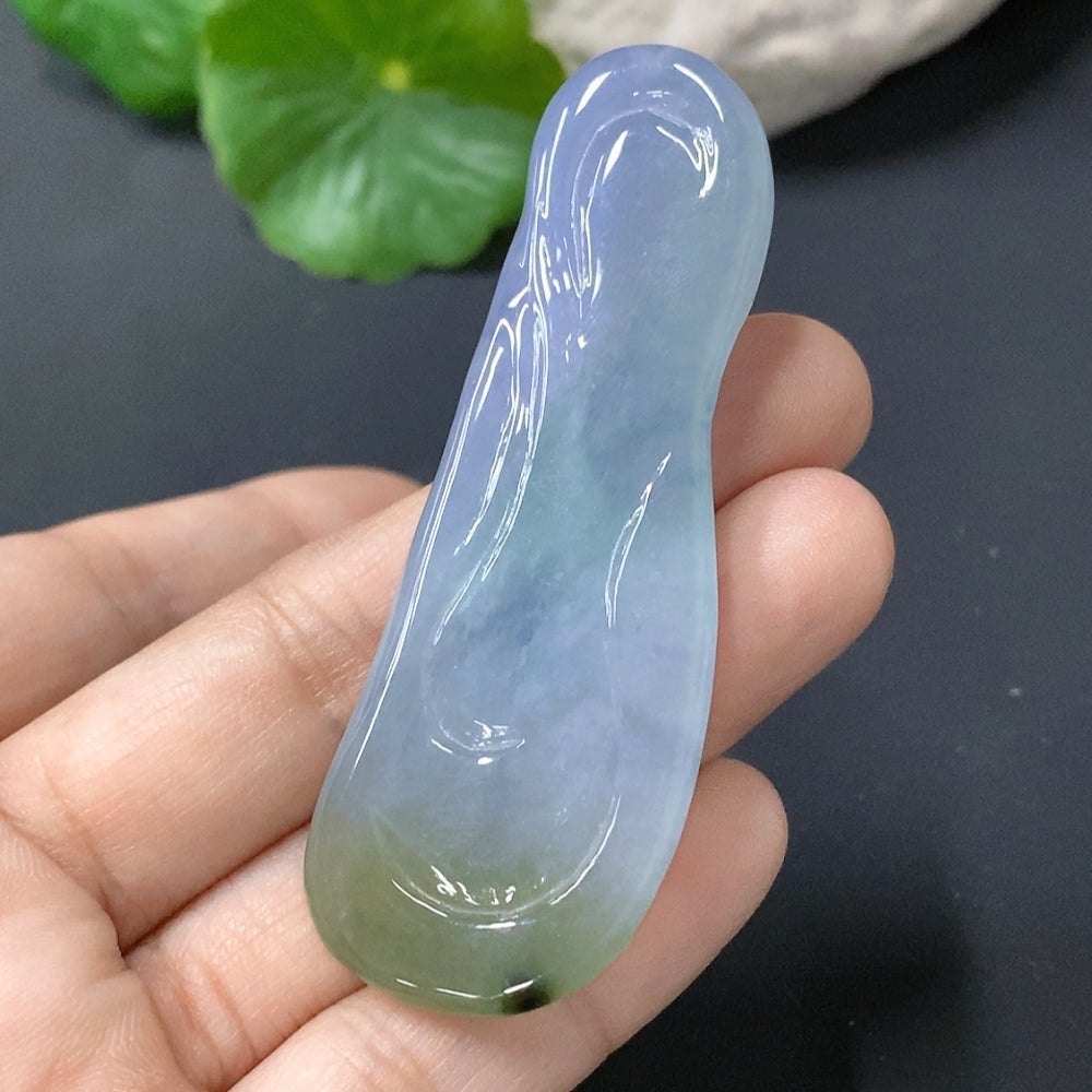 Jadeite Pendant Manjushri Bodhisattva Total Weight 22.180g