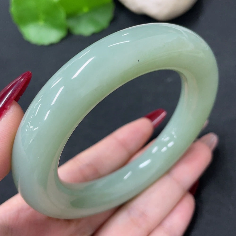 Hetian Jade Round Bangle Size 58.9 Total Weight Approx.102g