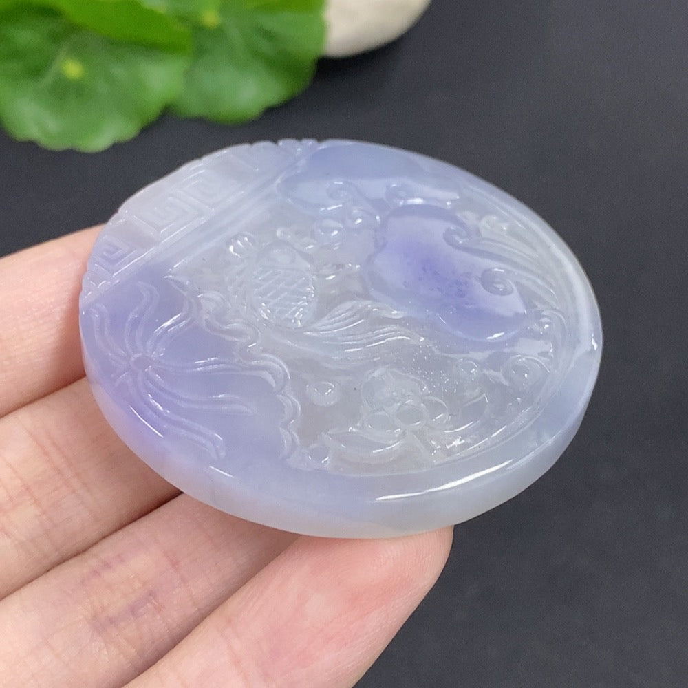 Jadeite Antique Pendant Total Weight Approx. 36.8g