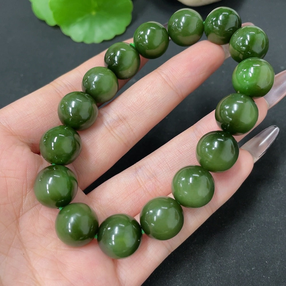 Hetian Jade Jasper Bracelet, Approx. 13mm, Total Weight Approx. 56.1g
