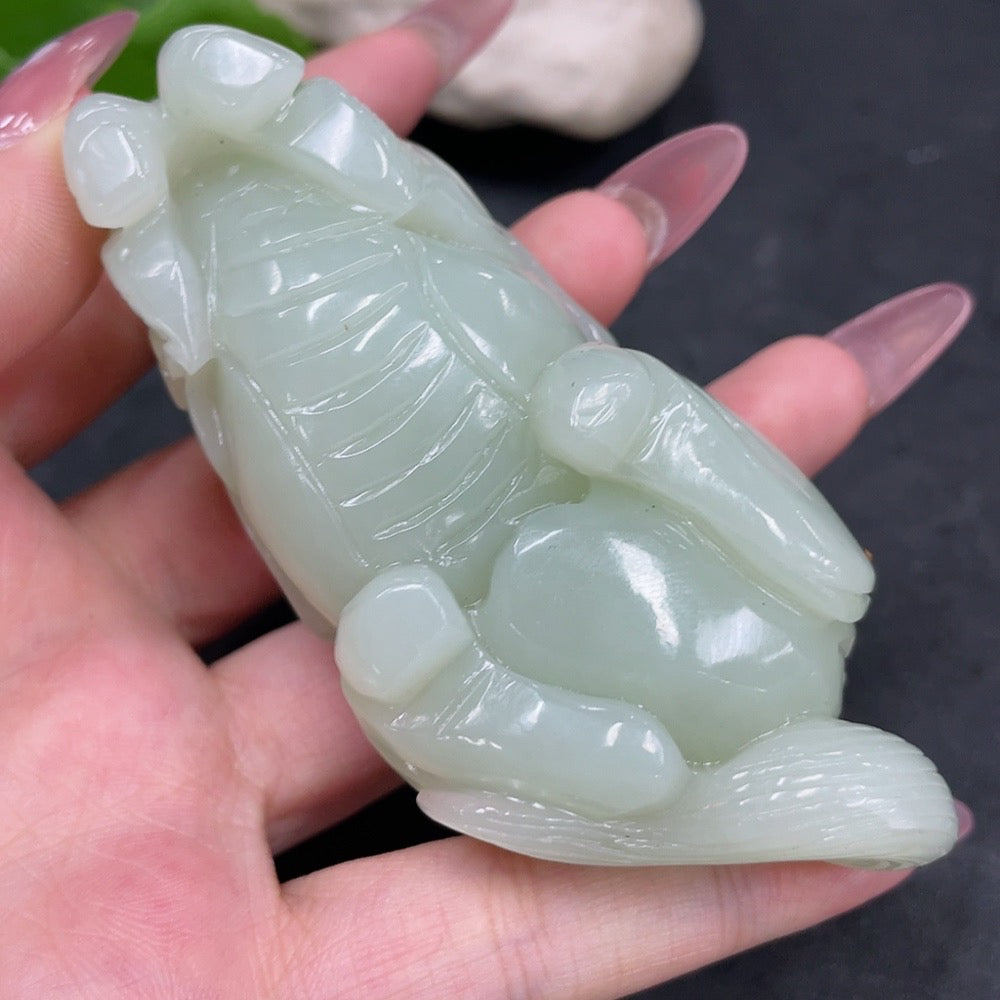 Hetian Jade Handheld Carving - Success Upon Arrival