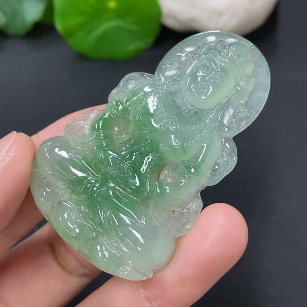 Jadeite Guanyin Pendant