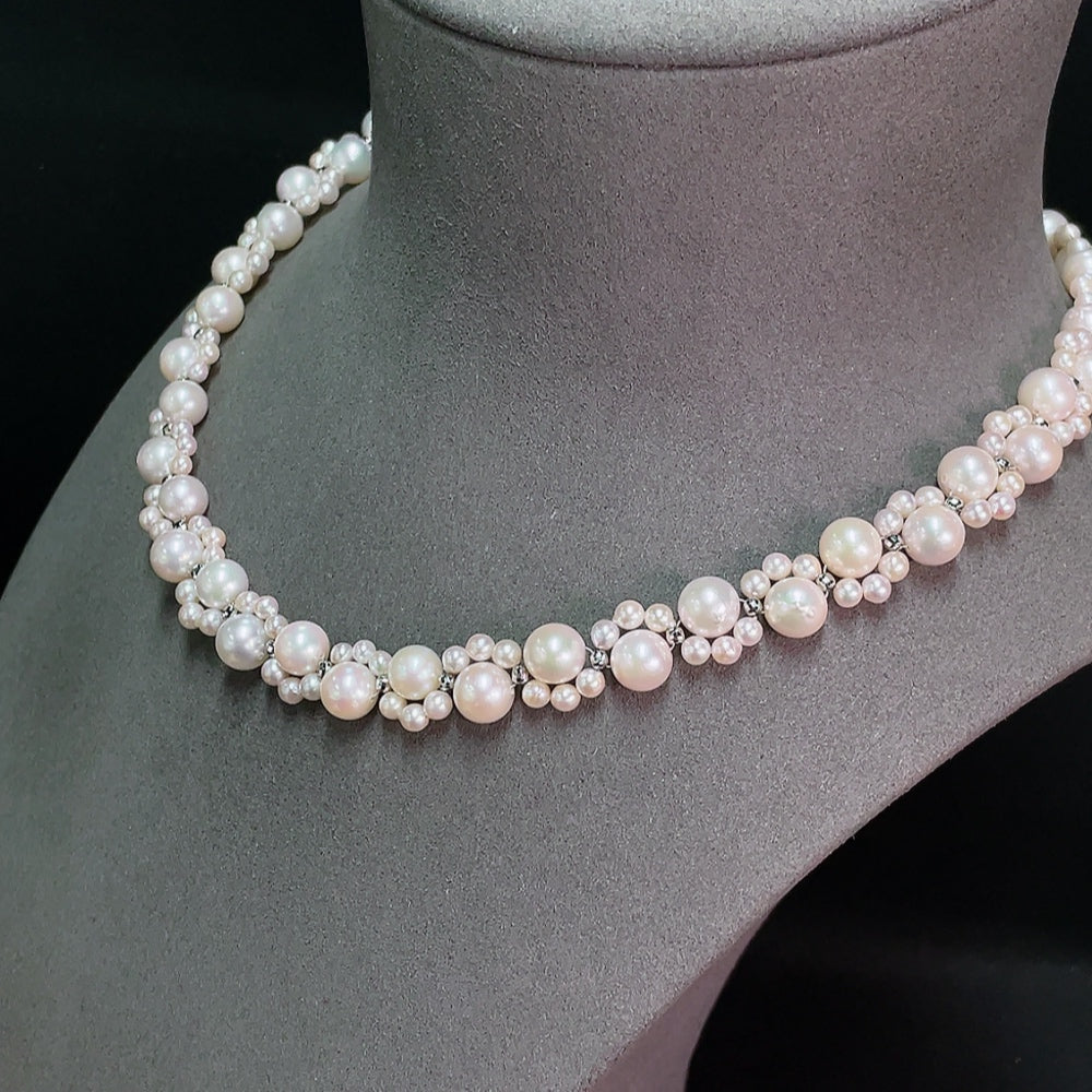 Seawater Pearl Strand Non-Gold Total Weight Approx. 39.8g Size 3.1-7.6mm