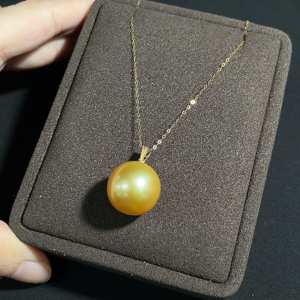 Seawater Pearl Necklace 18k Gold Color Origin Undetermined Total Weight Approx. 5.2g Size About 14.8mm