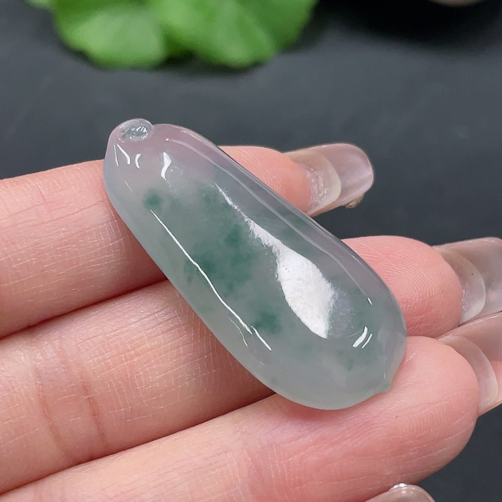 Jadeite Fu Gua Pendant, Total Weight: 8.981g