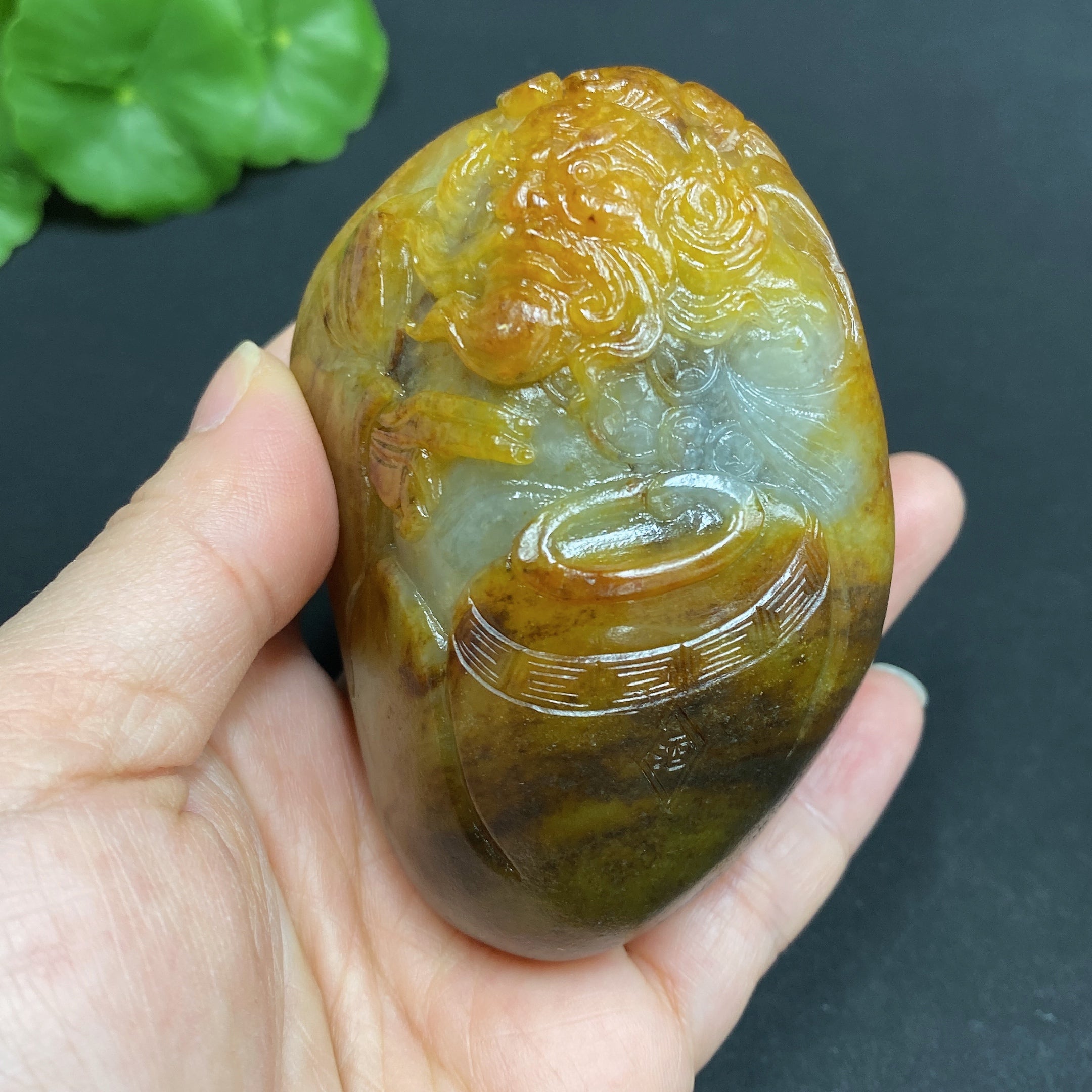 Hetian Jade Handheld Carving - Zhong Kui - Total Weight Approx. 267.6g - Contains Other Mineral Components - Undetermined Skin Color Origin
