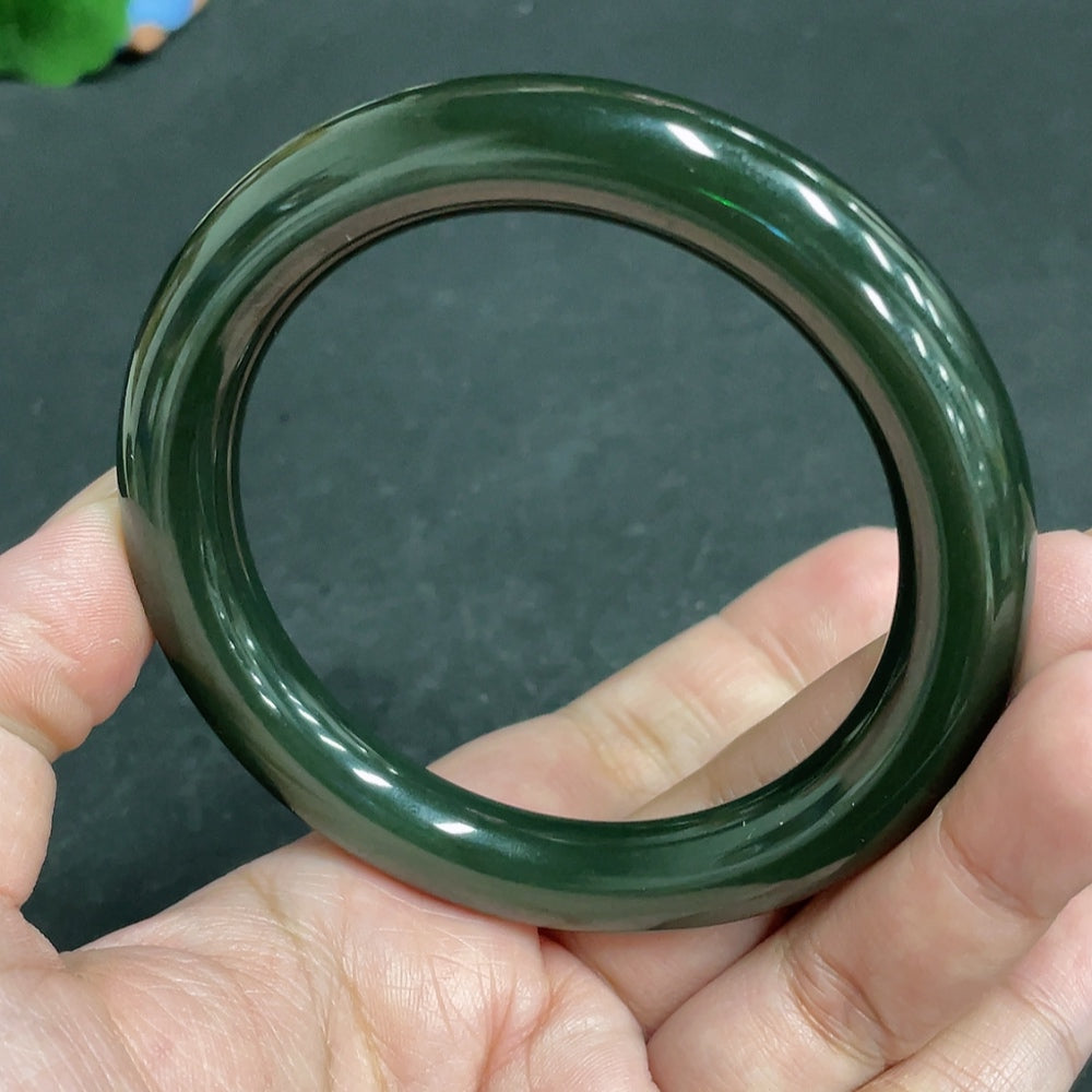 Hetian Jade Round Bangle Size 60 Total Weight Approx. 59g