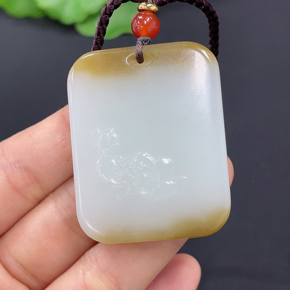 Hetian Jade Pendant Lotus