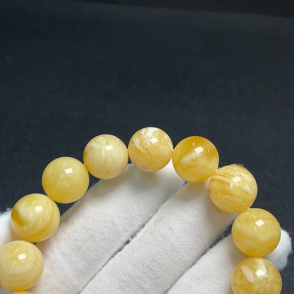 Amber Beeswax Bracelet Total Weight Approx.24.33g Size Approx.14.2mm