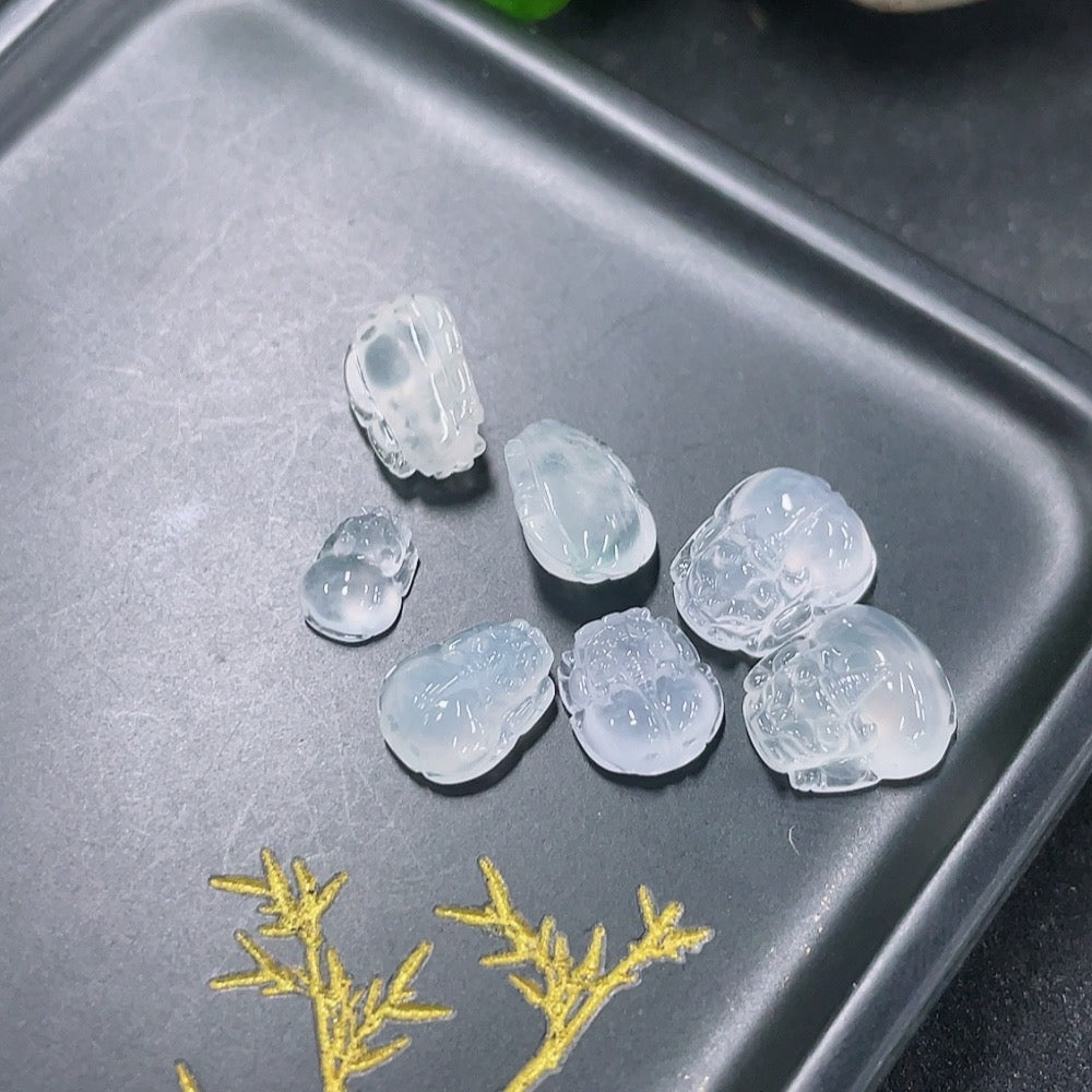 Jadeite Inlaid Pieces — Sold as One Lot
