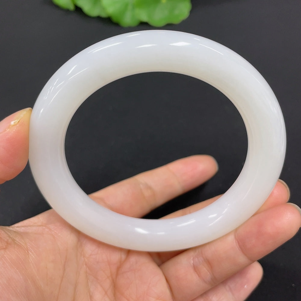 Hetian Jade Round Bangle Size 59.5 Total Weight Approx. 66.8g