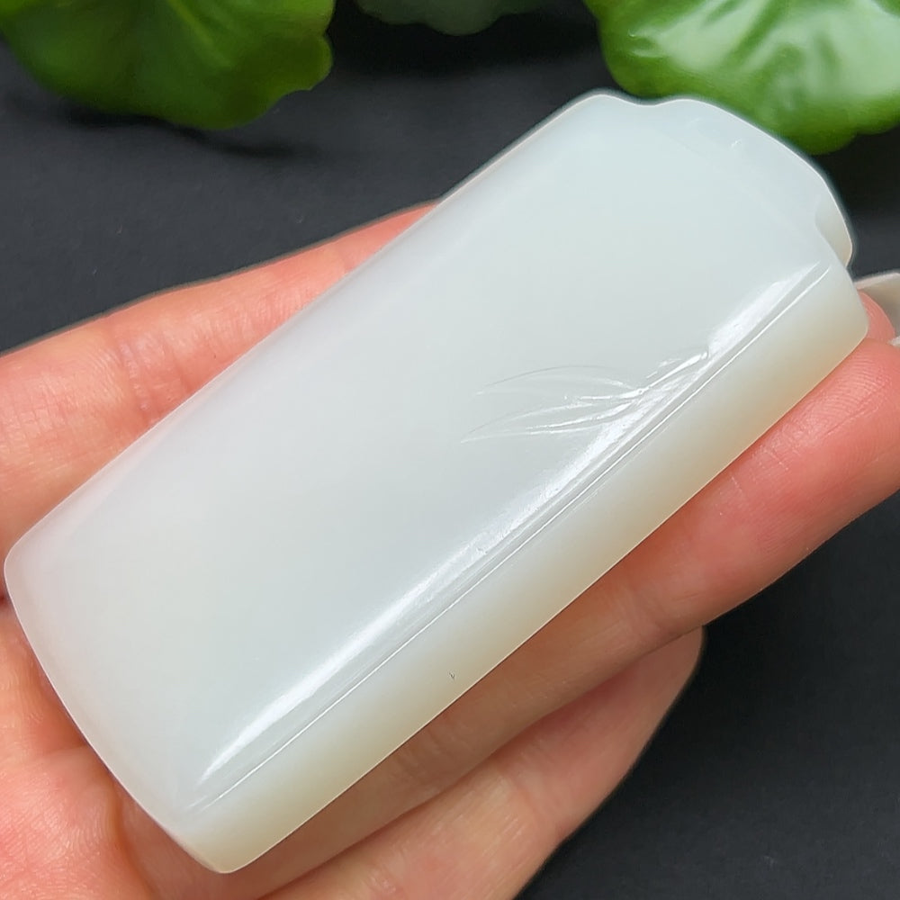 Hetian Jade Plain Pendant Total Weight about 74.49g