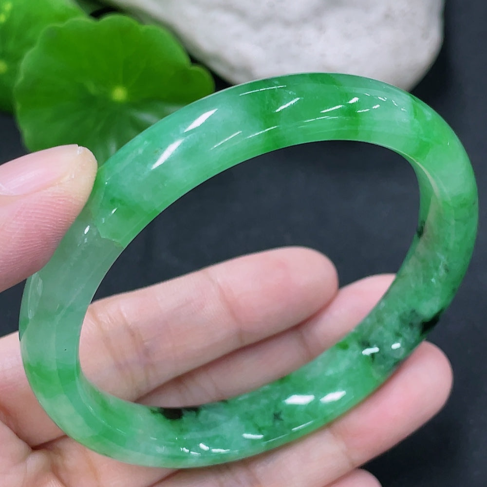 Jadeite Round Bangle Contains Other Mineral Components Repaired