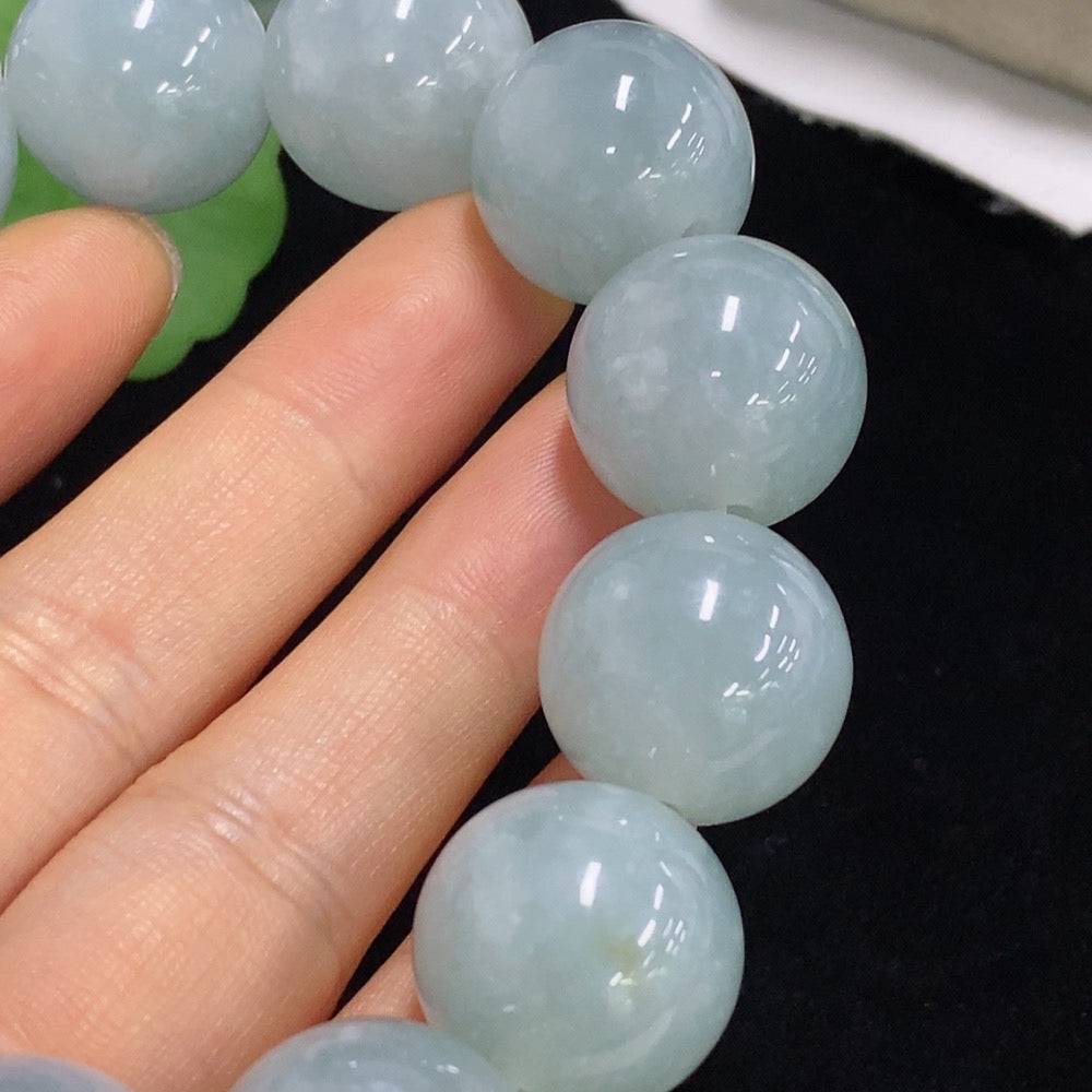 Jadeite Bracelet . 18.2mm . | Huiliu Certified