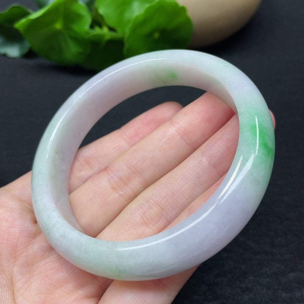 Jadeite Round Bangle Total Weight Approx. 55.89g Size 57.1