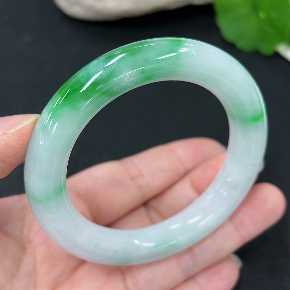Jadeite Round Bangle Size 52.8 Total Weight Approx. 64.2g