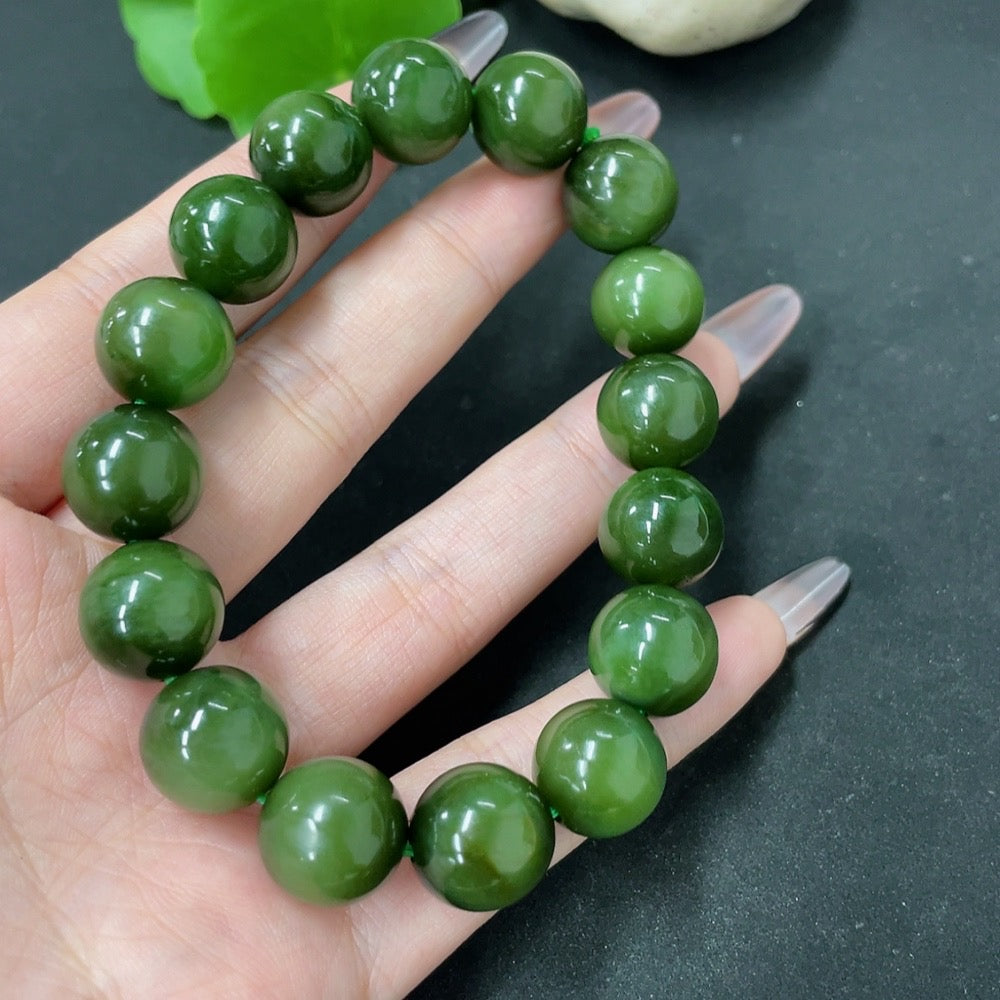 Hetian Jade Jasper Bracelet, Approx. 13mm, Total Weight Approx. 56.1g