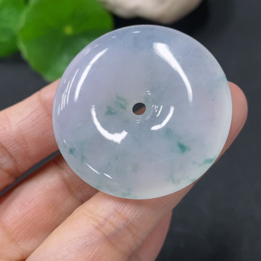 Jadeite Pendant Peace Buckle . | Huiliu Certified