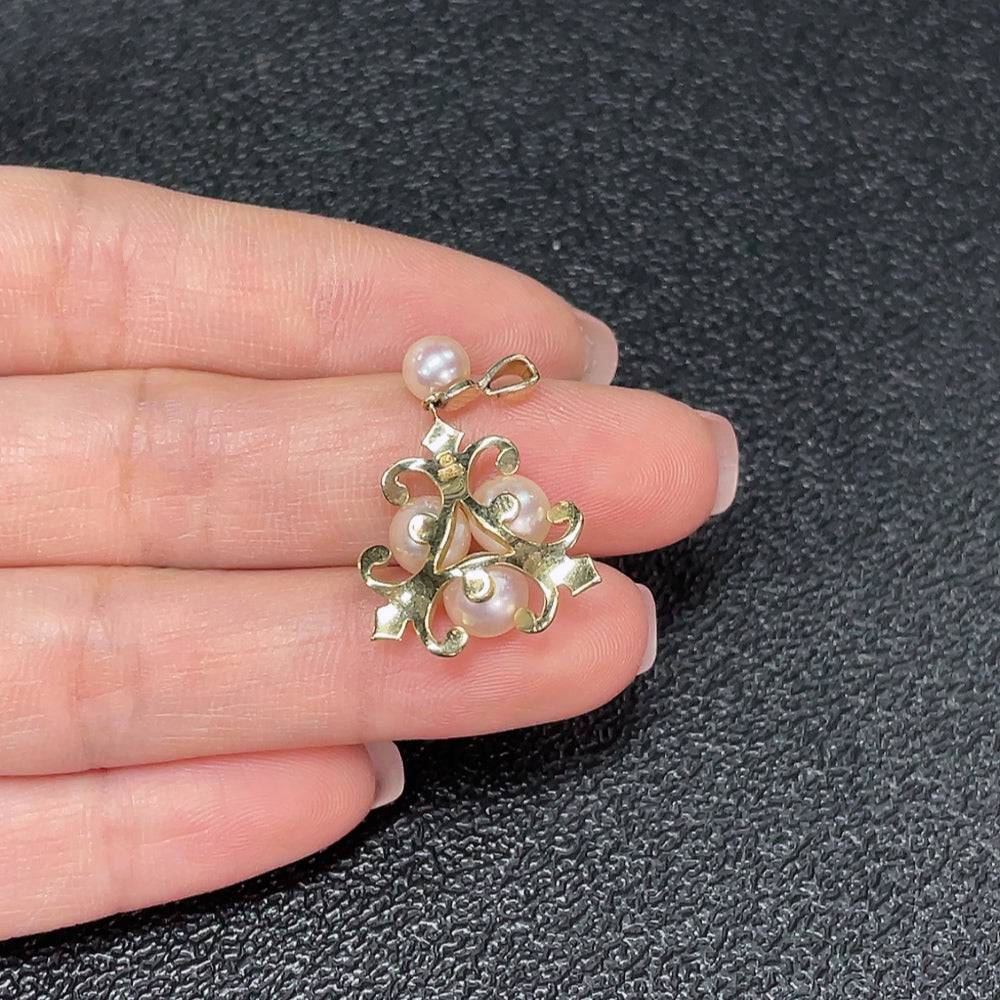 Huiliu certified seawater pearl pendant with 5.8mm size, featuring lustrous pearls and elegant design.
