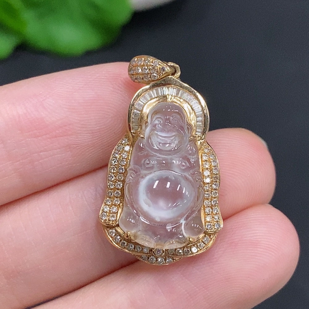 Jadeite Buddha Pendant . | Huiliu Certified