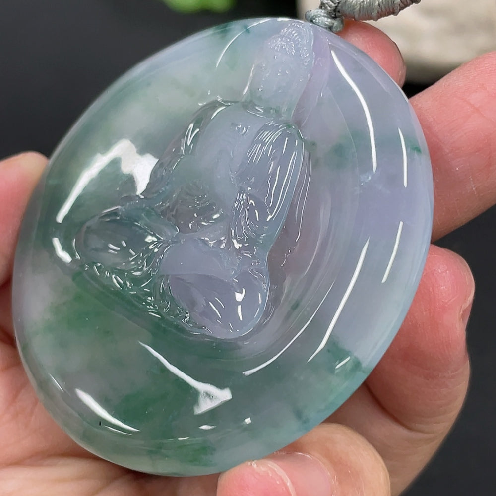 Jadeite Mahavairocana Pendant Total Weight Approx. 36.55g