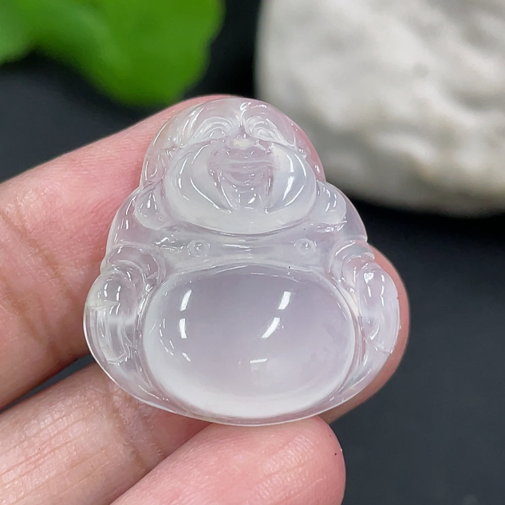 Jadeite Buddha Pendant, Total Weight Approx. 4.55g