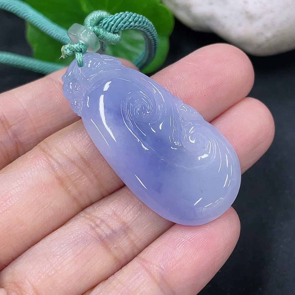 Jadeite Pendant Ruyi Non-Gold with Rope