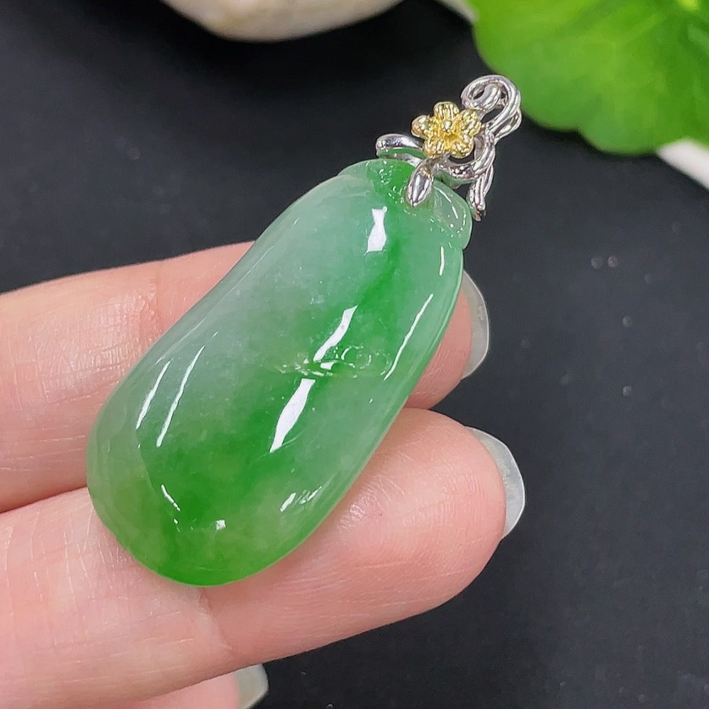 Jadeite Fuwa Pendant with, Approximately | Huiliu Certified