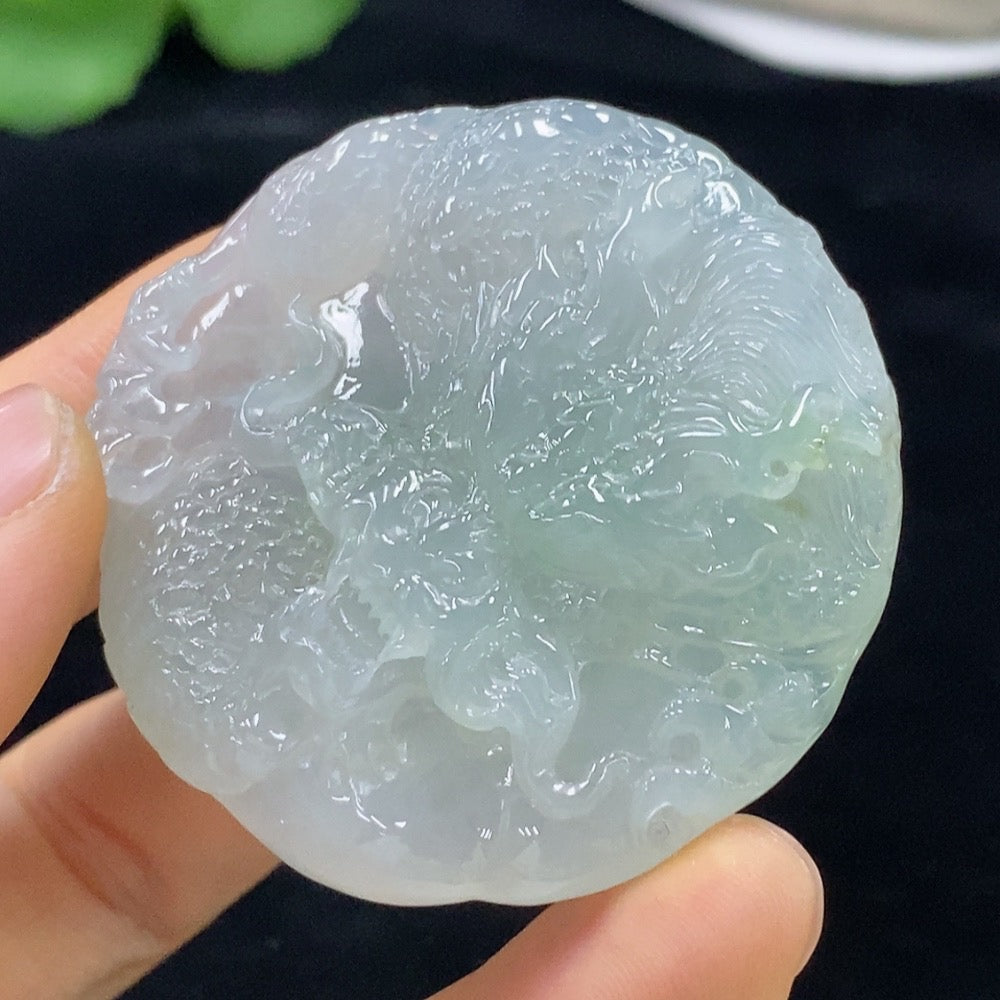 Jadeite Dragon Pendant Total Weight Approximately 43g