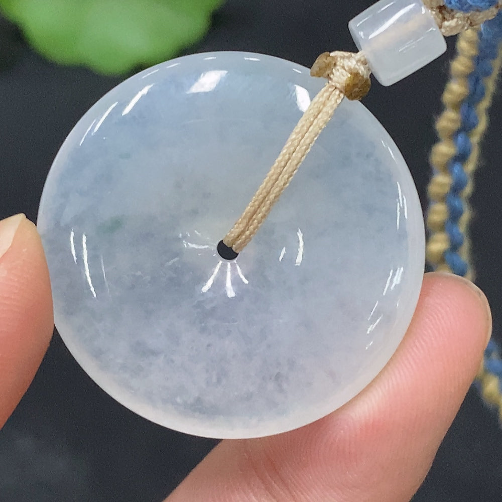 Jadeite Pendant Total Weight About 12g Peace Buckle