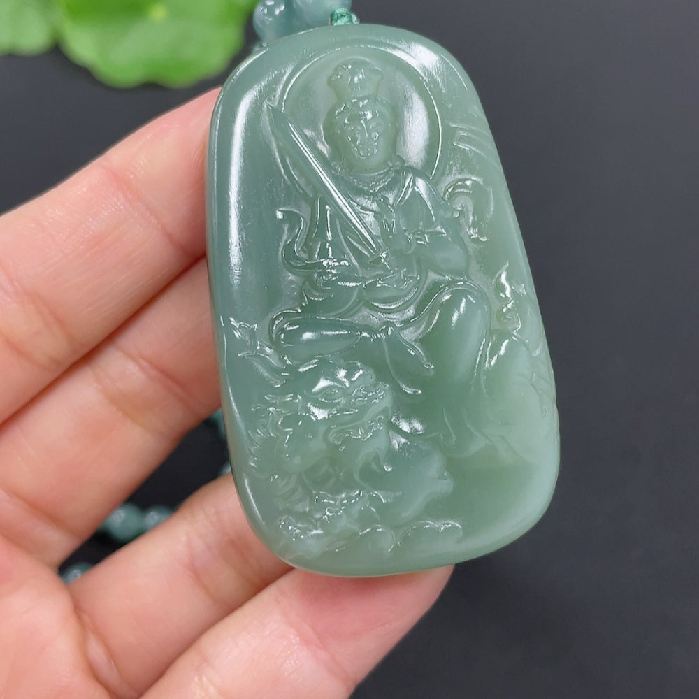 和田玉吊墜 文殊菩薩