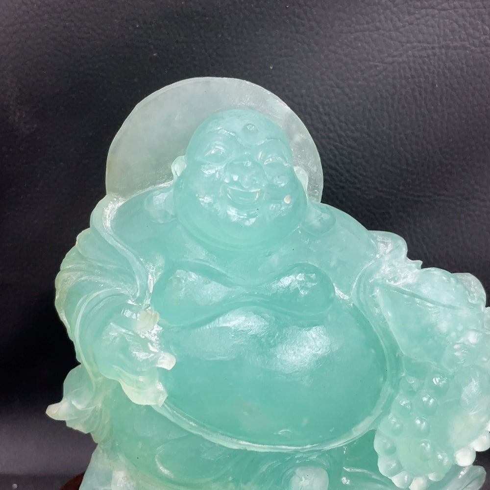 Xiuyu (Serpentine Jade) Ornament Buddha, Total Weight Approx. 890g