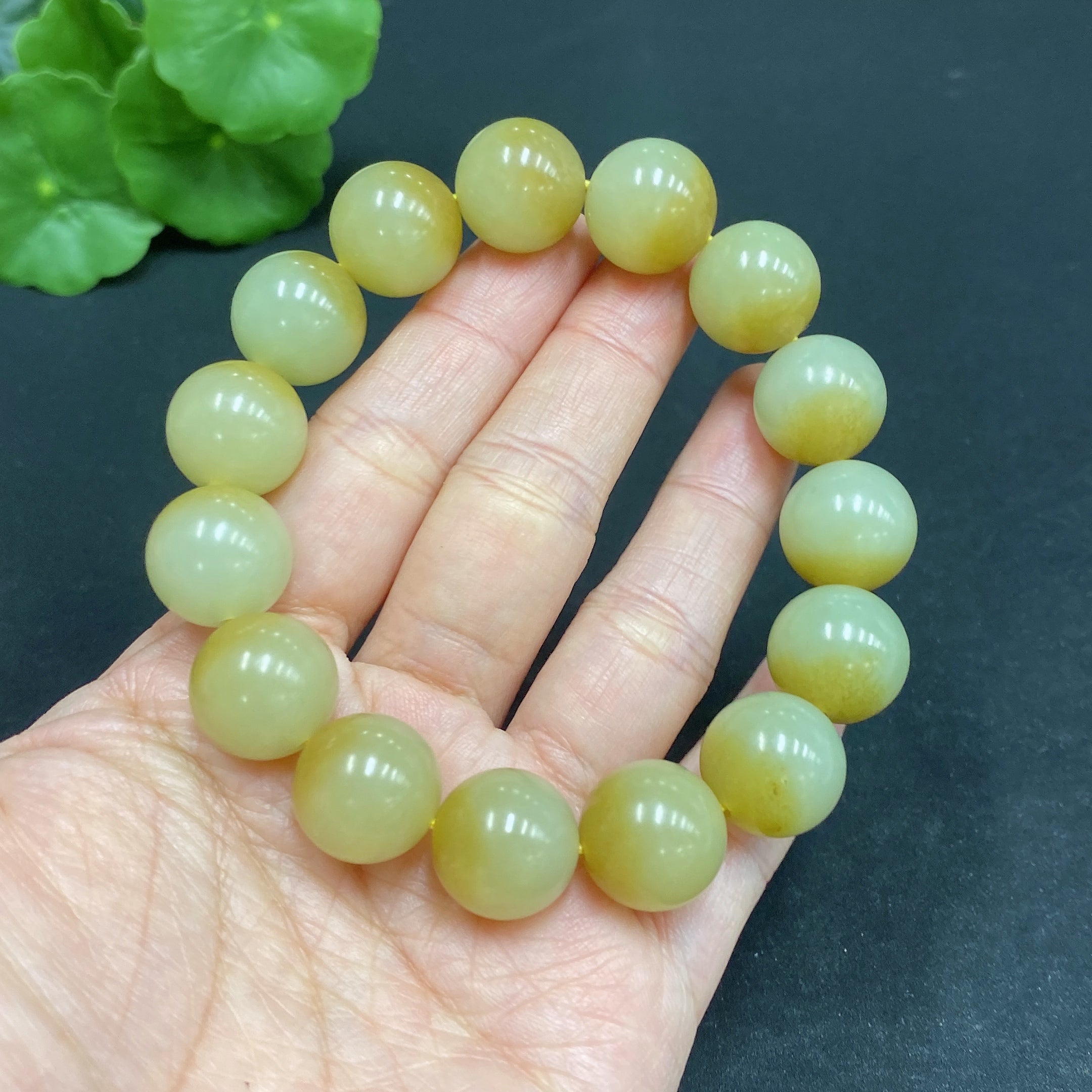 Hetian Jade Bracelet Approx 13.8mm Total Weight Approx 63.9g