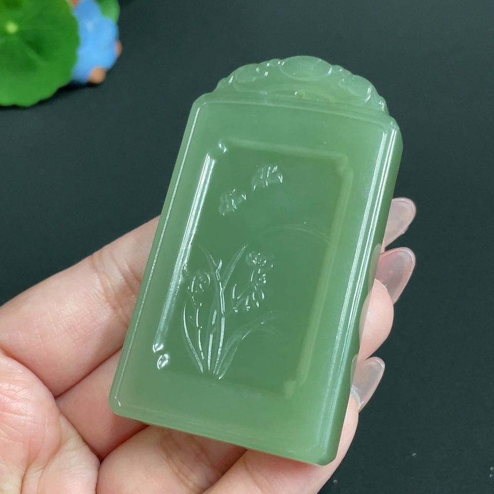 Hetian Jade Pendant Guanyin Total Weight Approx. 75.7g