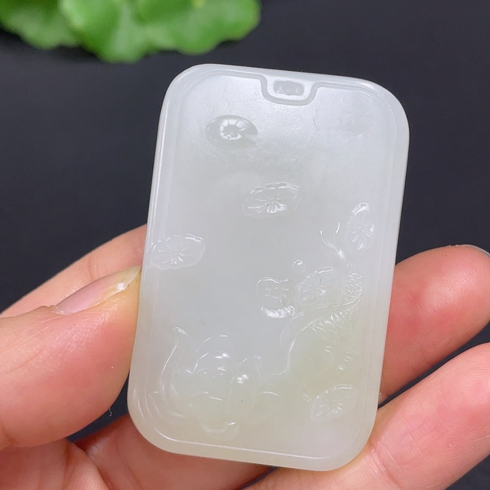 Hetian Jade Pendant Guanyin Total Weight About 39g