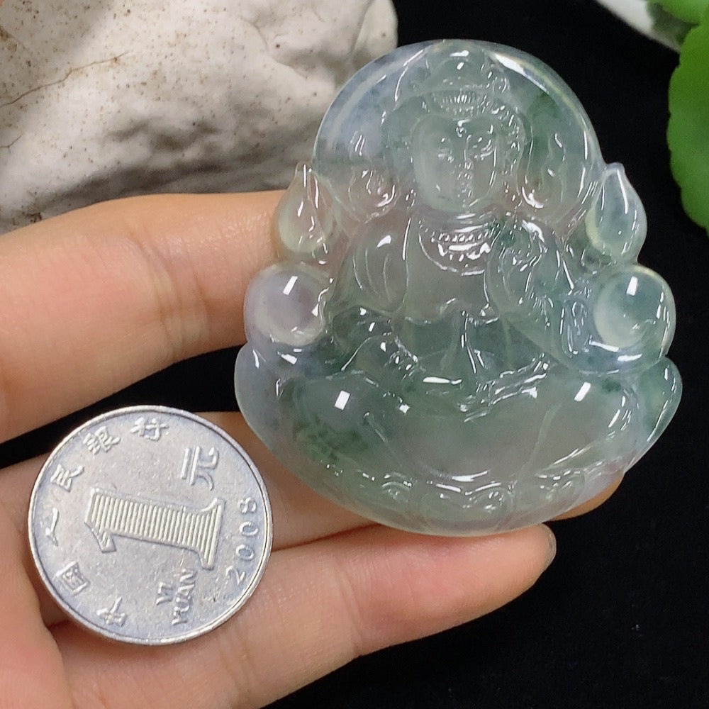 Jadeite Guanyin Pendant