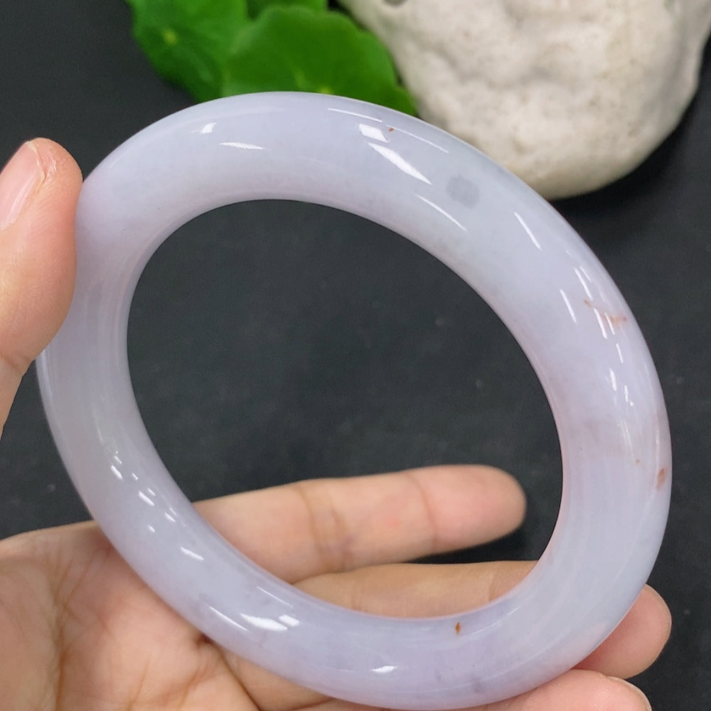 Jadeite Round Bangle, Total Weight Approx. 71g, Size 57.8