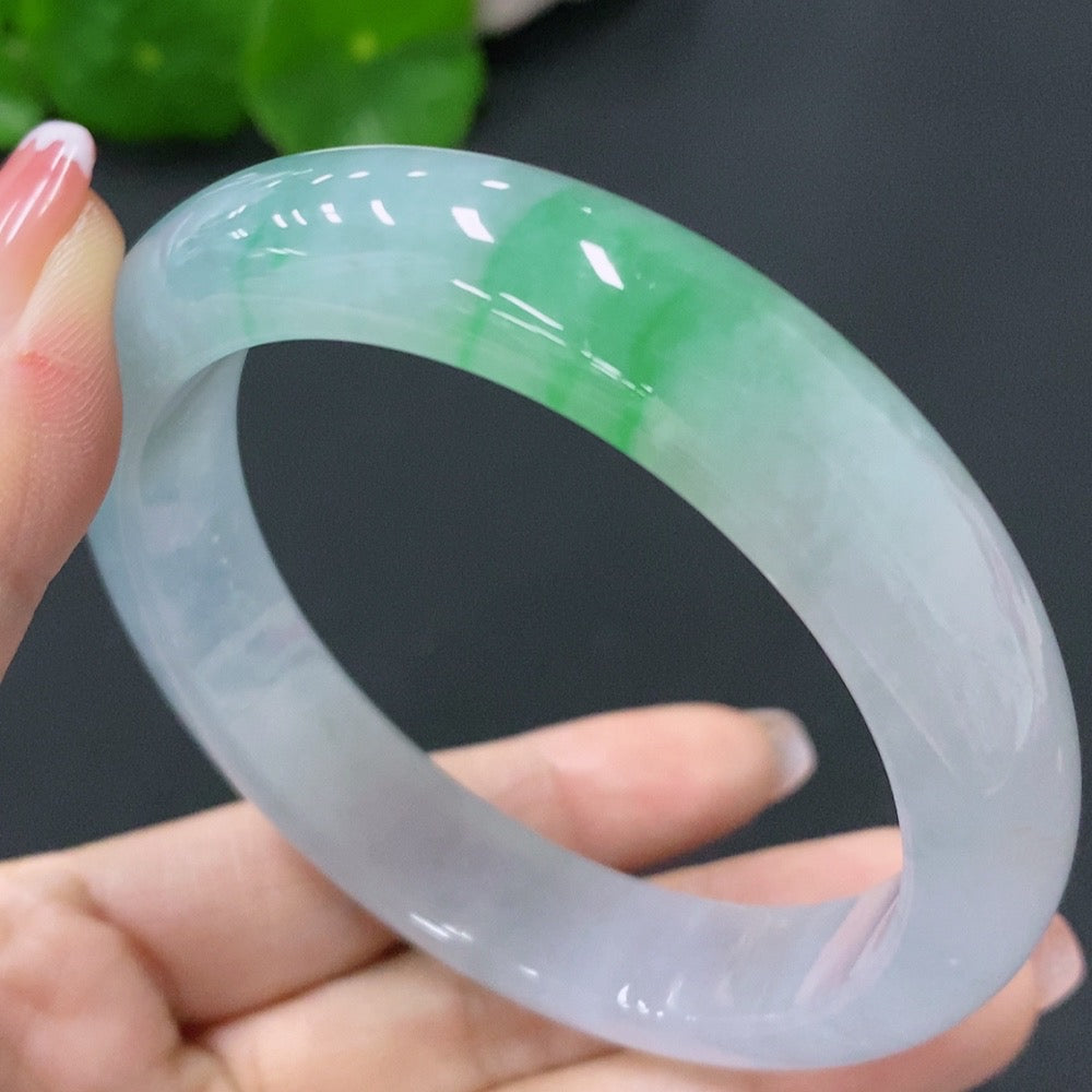 Jadeite Round Bangle Total Weight Approx. 56.76g Size 55.9