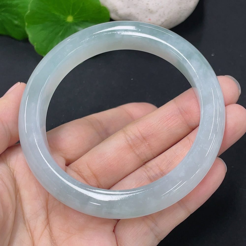 Jadeite Round Bracelet, Total Weight Approx. 53.89g, Size 54.7