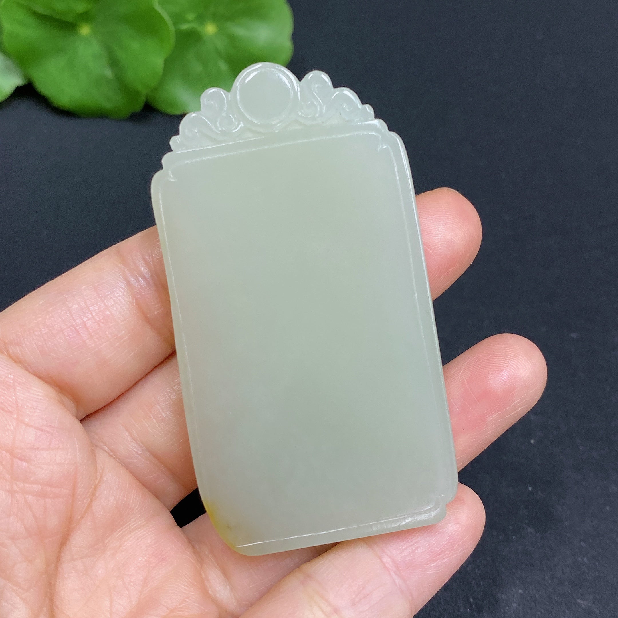 Hetian Jade Pendant Plain Pendant Undetermined Skin Color Origin Total Weight About 47g
