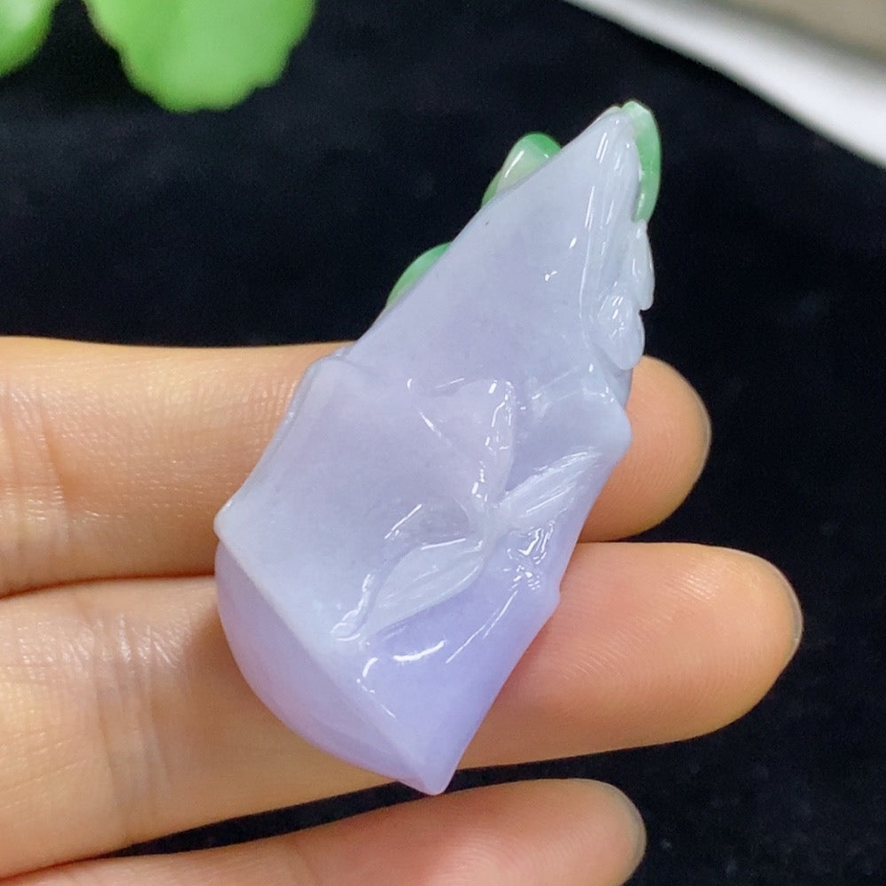 Jadeite Bamboo Pendant Total Weight Approx. 18.19g