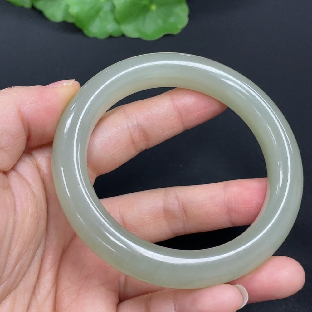 Hetian Jade Round Bracelet Size 56.3 Total Weight Approx.57g