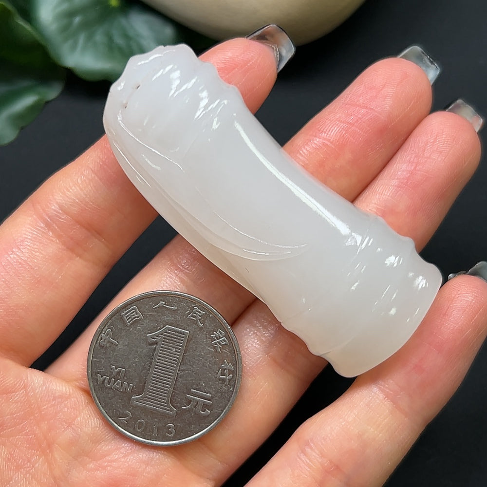Hetian Jade Bamboo Pendant, Total Weight Approx. 36.59g
