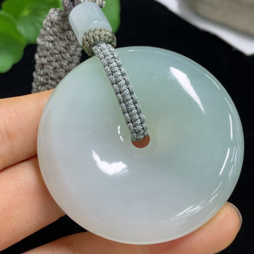Jadeite Peace Knot Pendant . (Including Rope Weight) | Huiliu Certified