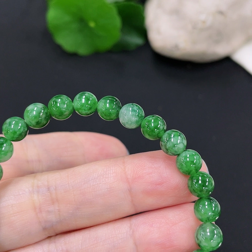 Jadeite Bracelet Approx. 6.5mm Total Weight About 13.45g