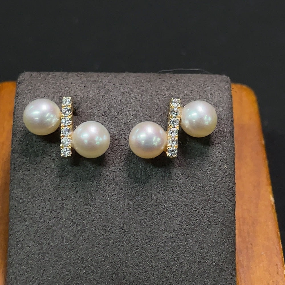 Pearl Jewelry Total Weight Approx. 2.15g Size 5.8mm 18k Gold