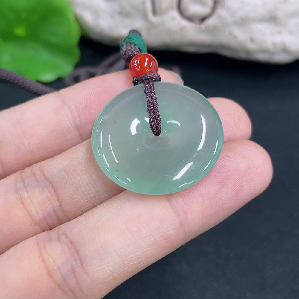 Jadeite Peace Knot Pendant (including rope weight)